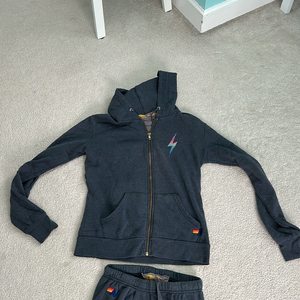 Aviator Nation Small zip sweat shirt and sweatpants - Picture 2 of 6